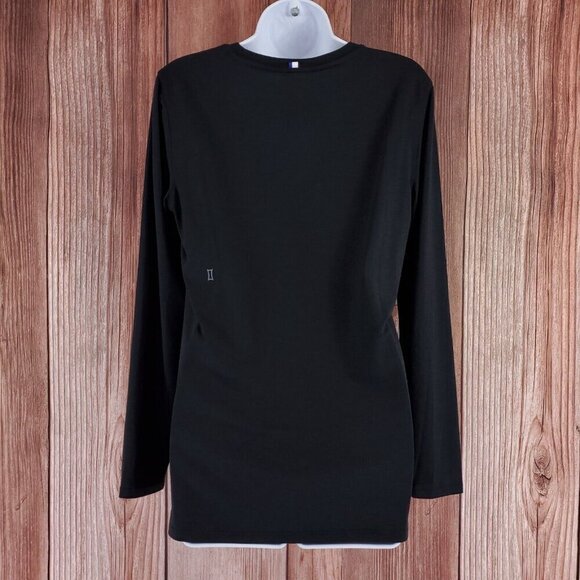 Kit and Ace Womens Size Large Black Long Sleeve Crewneck T-Shirt Tee Top - Picture 4 of 12